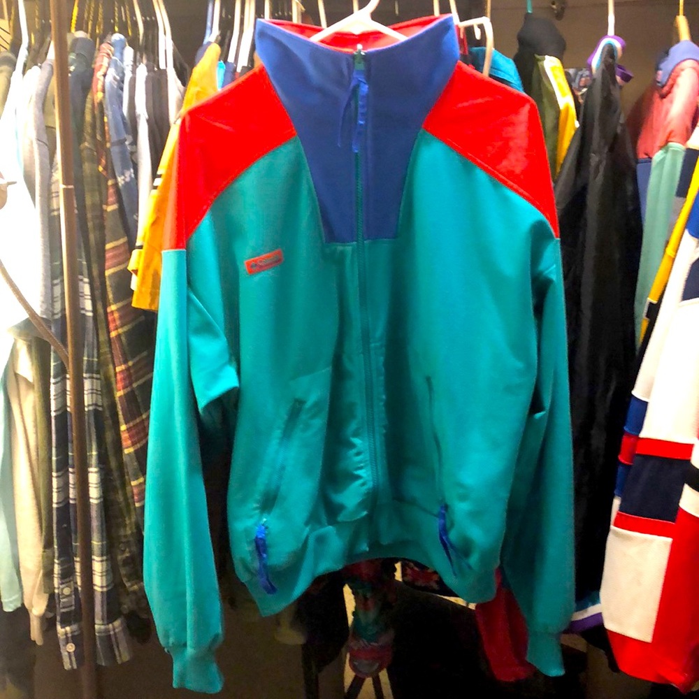 Vintage style Columbia full zip windbreaker style fleece